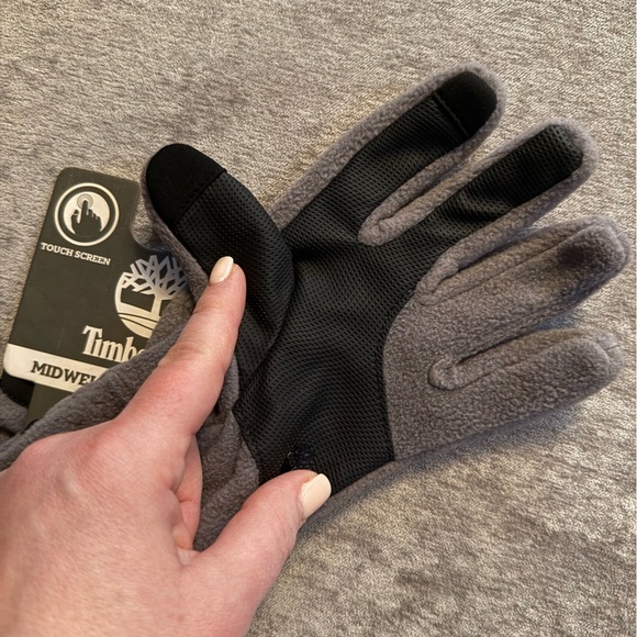 NWT Timberland Men’s Gray and Black Midweight Commuter Gloves - XL Touch screen - Picture 5 of 6